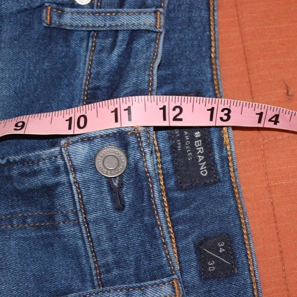 NEWLucky Brand Blue Athletic Slim Mid-Rise Jeans Mens Size W34 - Picture 11 of 12